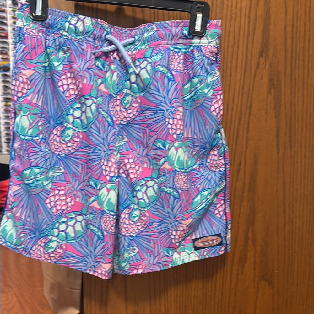 Vineyard Vines Colorful Pineapple and Turtle Kids Swim trunks